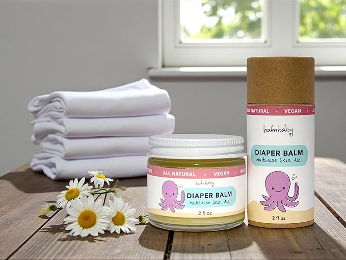 Balm Baby Diaper Balm Stick – Natural Diaper Rash Cream & Multipurpose Baby Skin Ointment with Organic Calendula - Vegan - Soothing, Healing, Moisturizing – Newborn Cradle Cap, Dry Skin (Single)