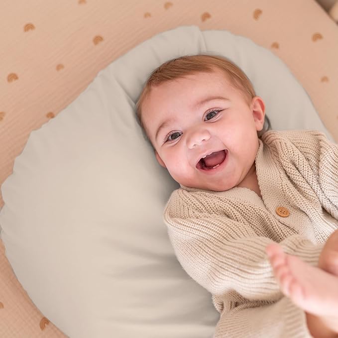 100% Waterproof Baby Lounger Cover - 2-Ply Organic Cotton Slipcovers Keep Your Lounger Clean & Your Baby Comfy - Machine Washable - (Lounger Not Included) - 2-Pack Includes Cream & Brown