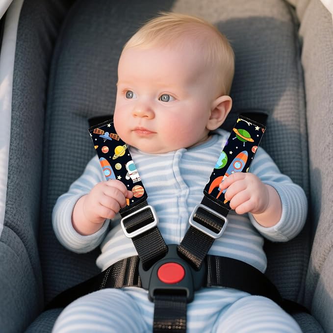 Car Seat Shoulder Strap Pads Carseat Strap Pad for Babies,Kids Soft Cushion ComfortSeat Strap Covers for Stroller，High Chair,Bogg Bag for Car Accessories (Uniserve)