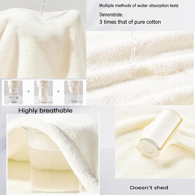 Toddler Baby Bath Towel with Hood 27.5"X55" Ultra Absorbent Soft Cozy Comfort Bathrobe Blanket, 0-6 Years Infant Shower Towel for Girls & Boys(Pearl)