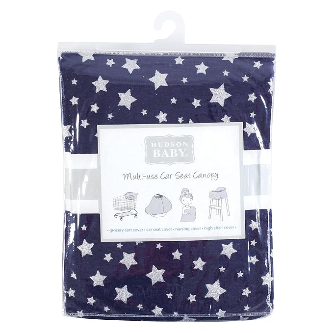 Hudson Baby Unisex Baby Multi-use Car Seat Canopy, Star, One Size