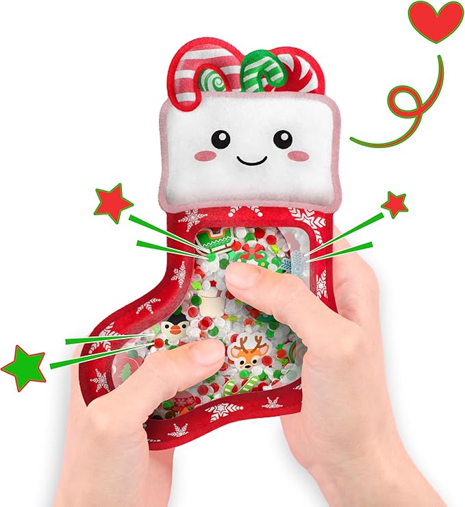 Vango BIZYBOO - Toddler Preschool Learning Activity - Teach Objects and Words with This Educational Seek & Find Sorting Toy – for Ages 2 and Up - Stocking Stuffer - Christmas (Stocking)