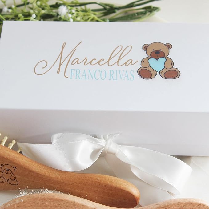 Custom Wooden Baby Brush Set | Personalized Wooden Baby Brush | Personalized Baby Gift Boys
