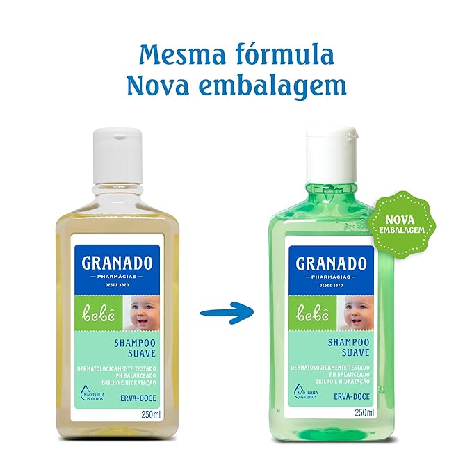 Granado Linha Bebe Shampoo Bebe Erva Doce 250 Ml Baby Collection - Fennel Baby Shampoo 8.45 Fl Oz