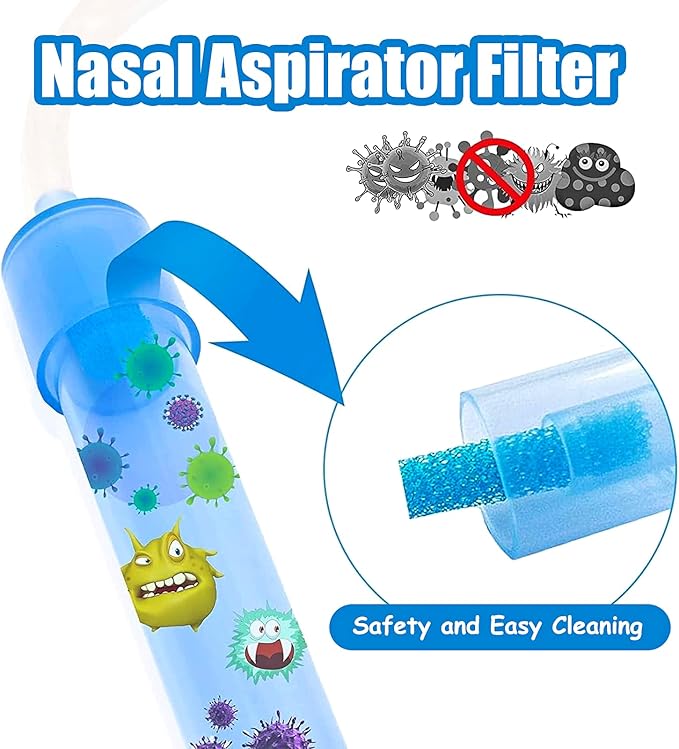 200-Pack of Premium Nasal Aspirator Hygiene Filters, Replacement for Baby Nasal Aspirator Filters, BPA, Phthalate & Latex-Free with Nose Cleaning Tweezer