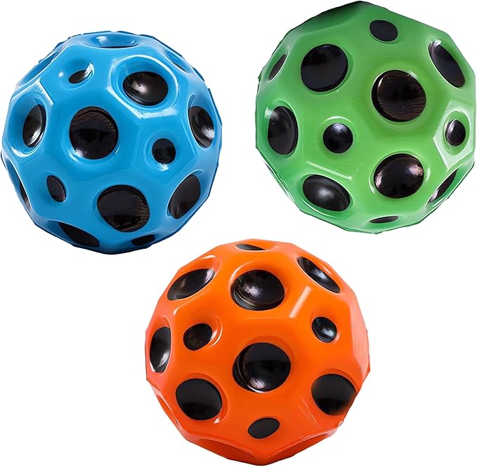 Tendry Extreme High Bouncing Ball Moon Shape for Kids of All Ages, Improve Hand-Eye Coordination, Easy to Grip and Catch by Athletes as a Sport Training Balls