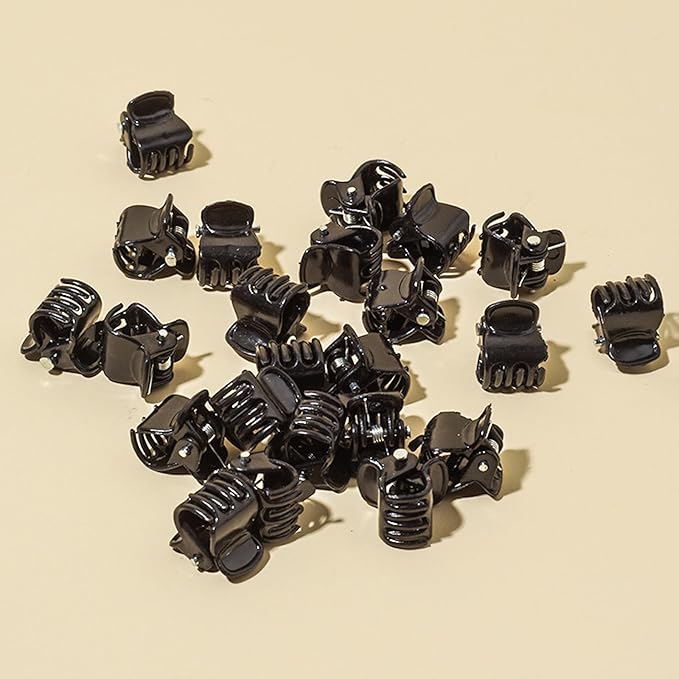 200PCS Tiny Hair Clips for Girl,Mini Claw Clips for Women, 1cm Black Plastic Mini Claw Clips for Babies, Hair Accessories for Women,Non Slip Pins Hair Clamps,Designed for Thin Or Thick Hair,Good Gift