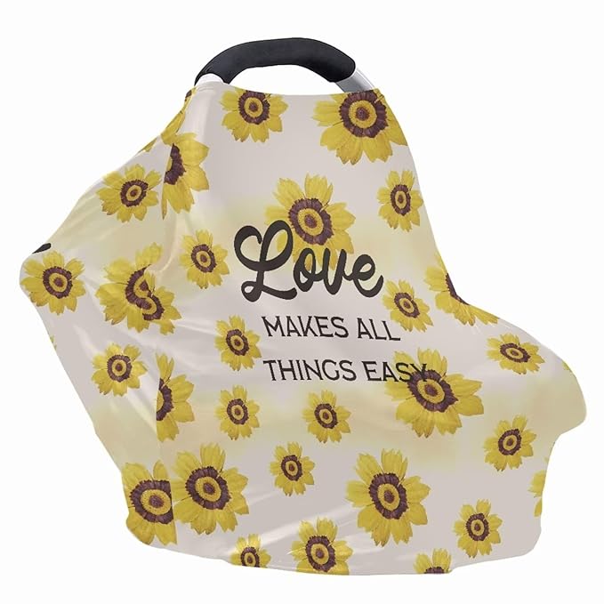 Multi-Purpose Baby Car Seat Cover Stroller Canopy Covers Stretchy Soft Breastfeeding Shawl for Babies Car Seat Canopy Cover Modern Size