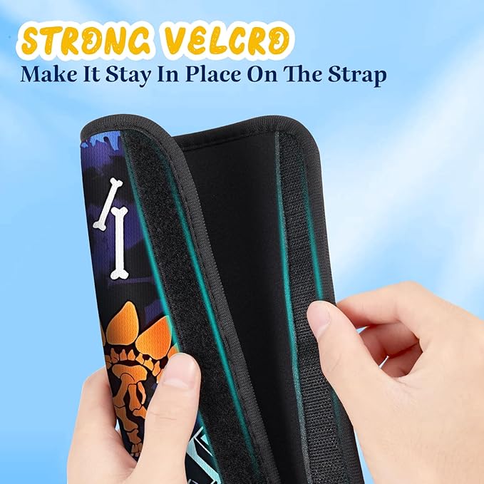 Akkya 2 Pack Seat Belt Cover Pad, Dinosaur Seatbelt Cushion Car Seat Strap Pads for Kids Carseat Stroller Shoulder Strap Protector Accessories