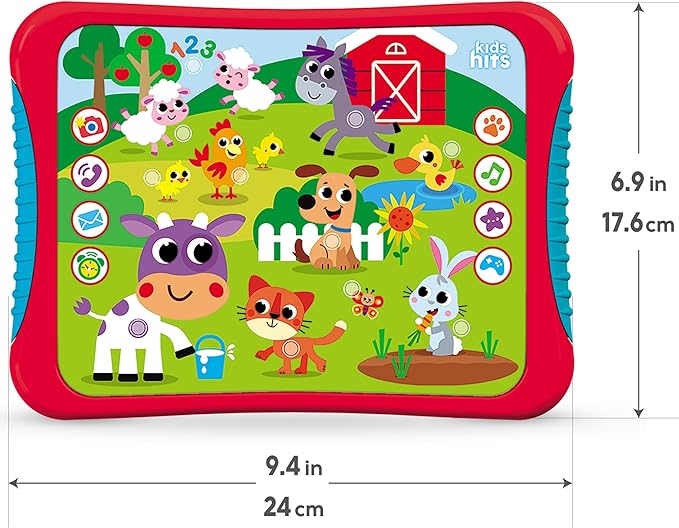 Kids Hits My Super Farm Hit Pad – Educational Musical Tablet Toy with Animal Sounds, Songs & Game Mode – Learning Toy for Toddlers Age 3+