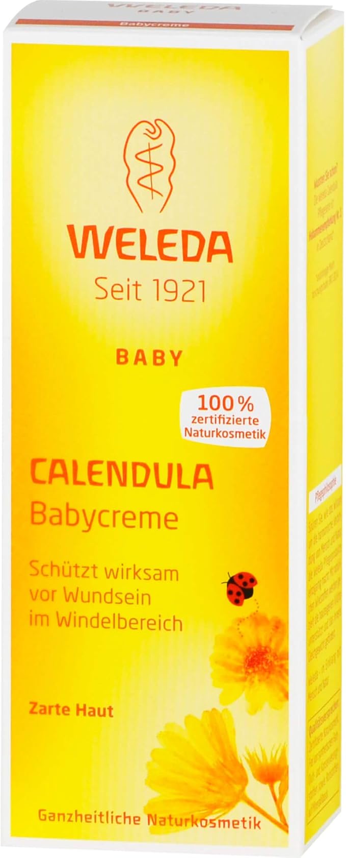 WELEDA Calendula Baby Cream - Protects Sensitive Baby Skin Against Soreness - The Ideal Care for The Diaper Area - Cares Gently & soothes Skin - Promotes Skin Regeneration - 75 ml