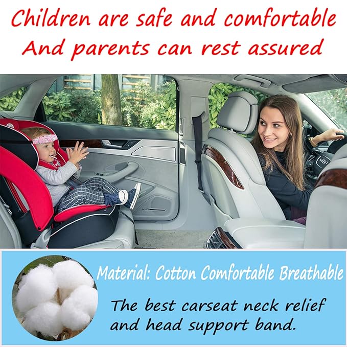 2 Pcs Baby Car Seat Neck Relief and Head Support,Silence Shopping Car Seat Head Band Strap Headrest,Stroller Car Seat Sleeping Head Support for Toddler Child Children Kids Infant (Unicorn)