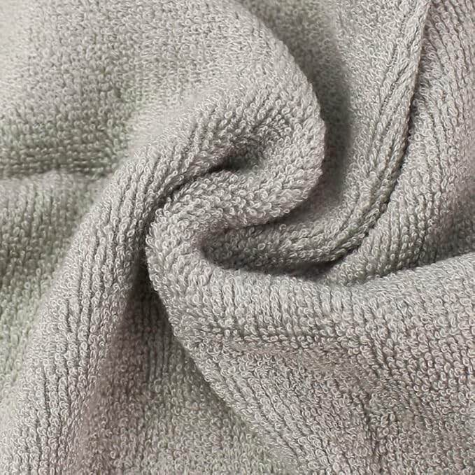 elves Bamboo Viscose Face Cloth - Soft Washcloths for Baby & Adult Sensitive Skin- Organic Wash Clothes 10'' x 10'' - Reusable Makeup Remover Face Towel - Set of 6 (Grey)