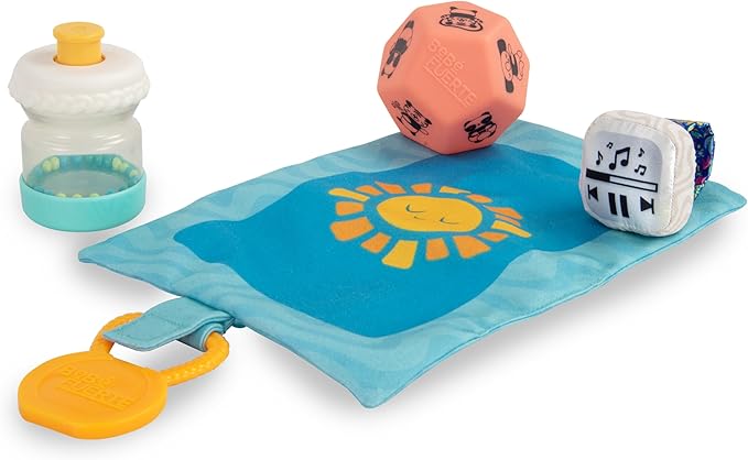 BEBE FUERTE Let's Move Giftset by Robin Arzon - Baby Activity Center with Bilingual Sensory Toys for Ages 3 Months and Up