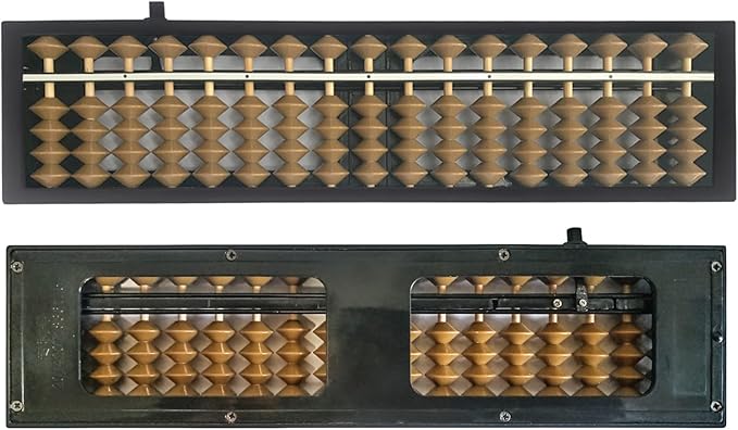 Digit Standard Abacus Soroban Professional 17 Column (10.2 inch) Math Abacus, Math Calculating Tool with Reset Button for Adults (Cofei)
