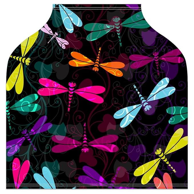 Baby Car Seat Stroller Covers Dragonflies Blue Yellow Rosy Nursing Cover Breastfeeding Scarf Soft Breathable Stretchy Coverage Carseat Canopy Cover for Boys and Girls Soft Breathable Multi Use