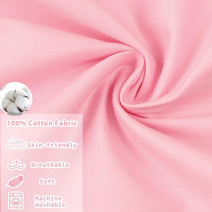 Hooyax Baby Lounger Cover Only, 100% Cotton Newborn Nest Cover, Soft Portable Baby Nest Replacement Cover for Boys Girls, Breathable Infant Lounger Covers, Baby Essential (Pink)