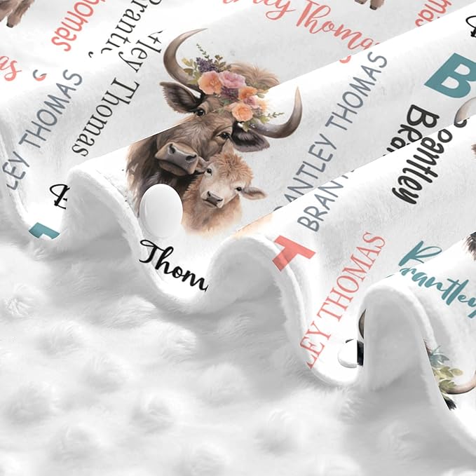 Custom Baby Car Seat Canopy Personalized Car Seat Covers with Name for Baby Boys Girls Customized Buffalo Nursing Breastfeeding Cover Infant Carseat Canopies Newborn Minky Baby Blanket