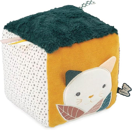 Kaloo - Stimuli - My Sensory Cube - Sensory Awakening Toy - 6 Different Sides - Develops Senses - FSC Fabric and Wood Game - From Birth, K227000
