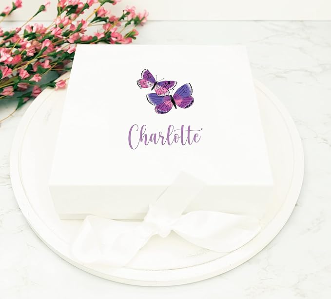 Personalized Baby Purple Butterfly Gift - Baby Brush & Comb Set - Toddler Girl Gifts Set - ECO Friendly Inks