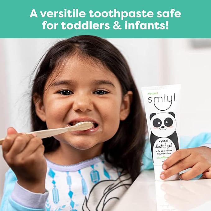 Xylitol Dental Gel for Babies and Toddlers, All-Natural Fluoride-Free Toothpaste for Tooth & Dental Health, No Artificial Flavors, Improves Pacifier Acceptance, Great for Teething Babies 3 oz