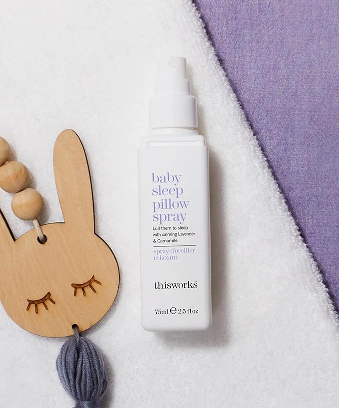 Thisworks Baby Sleep Pillow Spray: Ultra-Gentle to Lull Your Baby to Sleep, Calming Lavendar & Camomile, 75ml | 2.5 fl oz; 6+ Months