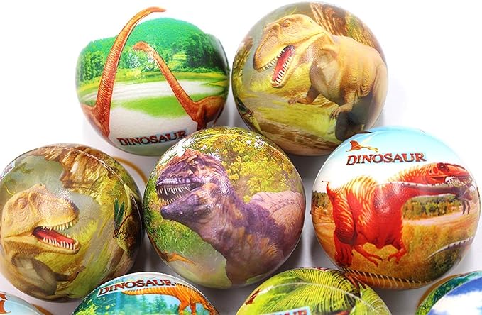 12 Pcs Stress Relief Toys Stress Balls for Adult Stress Relief Squeeze Fun Fidget Toys Animal Balls Cute for Birthday Party Office Christmas Stocking Stuffer Gift ADHD Autism Anxiety (Dinosaur)