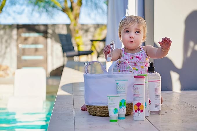 Earth Baby Broad Spectrum SPF 30+ Sunscreen, Reef Safe, Water-Resistant, UVA/UVB Protection, Hypoallergenic for Sensitive Skin, Natural and Organic, For Babies Toddlers and Kids, , 1.7 Fl Oz