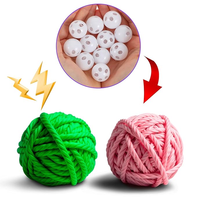 10PCS Rattle Ball Inserts 24mm Plush Crafts Doll Noise Maker Insert Rattle Box Repair Stuffed Balls for Animal Puppy Doll Pet(White)