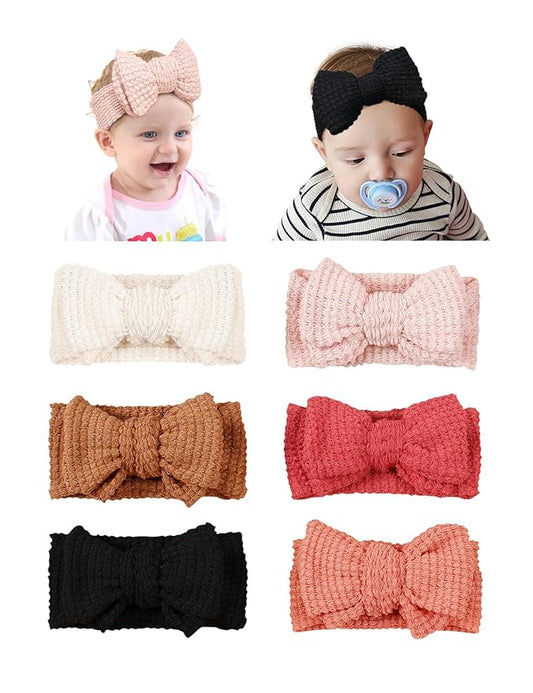 Stretchy Baby Girl Headbands Bows, Infant Headband Bows for Baby Bonnet Newborn Head Wraps Toddler Unisex (TD009)