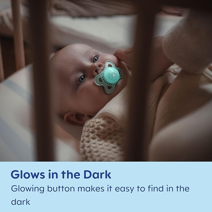 MAM Original Baby Pacifiers 0-6 Months,Binky for Newborn Babies,BPA-Free Skin Soft Silicone Nipple,Glows in The Dark,Developed with Medical Experts,Sterilizer Case,Made in Europe,2 Count (Pack of 2)