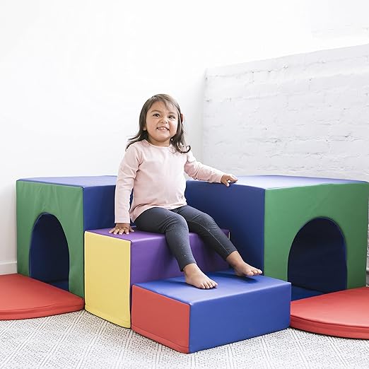 ECR4Kids SoftZone Corner Tunnel Maze Foam Play Climber