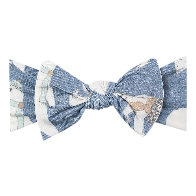 Copper Pearl Baby Bows: Stylish Headbands for Baby Girls, Premium Soft and Stretchy Baby Headbands, Perfect for Newborns, Trendy Designs - Polar