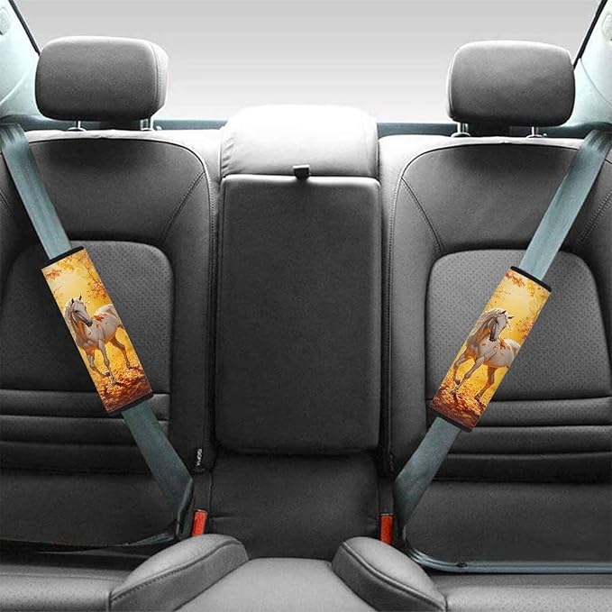 AFPANQZ Horse Steering Wheel Cover for Women Sweat Absorbing Non-Slip Steering Wheel Protection Case Machine Washable Elastic Flexible Universal 14 to 15 inch