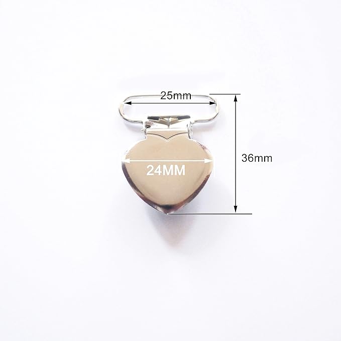 20Pcs Enamel Suspender Clips Metal Heart Pacifier Clips for Pacifier Holder Clip Bed Sheet Garment Mitten Making DIY Jewelry Accessories Mix 16 Colors