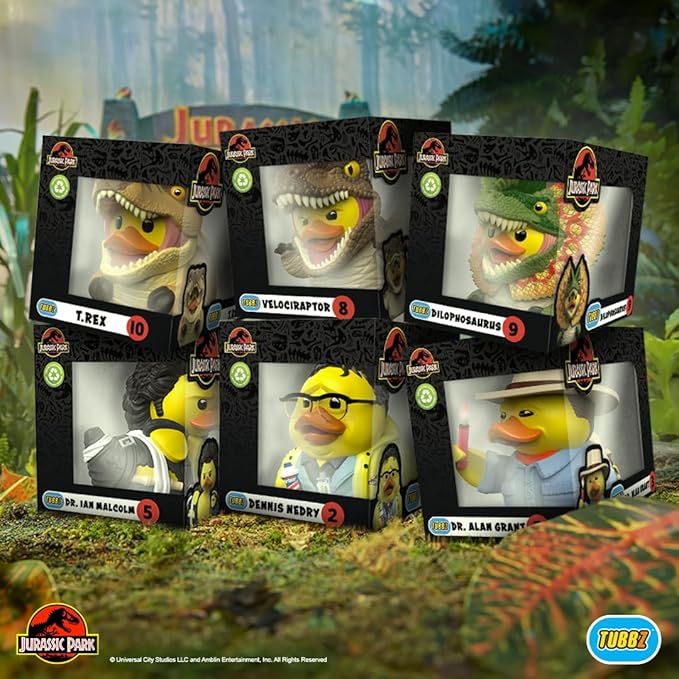 TUBBZ Boxed Edition: Jurassic World Rebirth - Dilophosaurus Cosplaying Rubber Duck Vinyl Figure