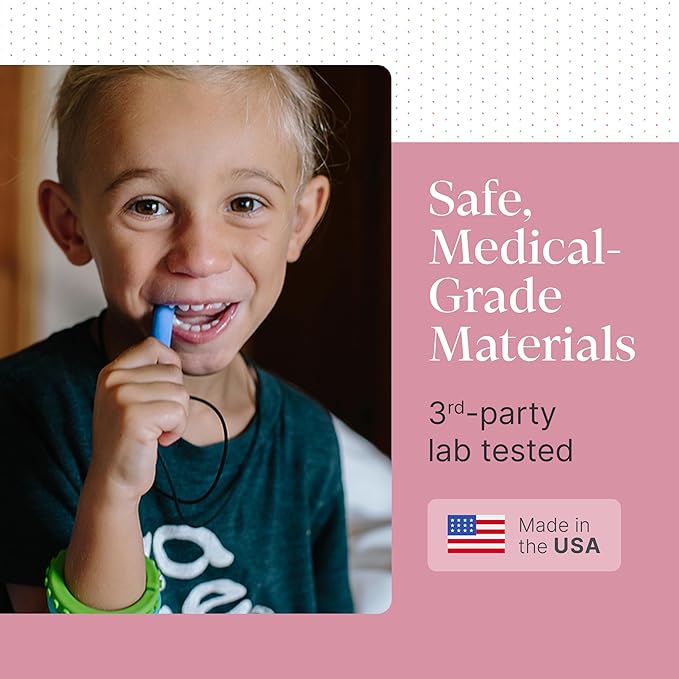 ARK Bite Saber, Chew Necklaces for Sensory Kids and Adults, Oral Fidget for Autism, ADHD, SPD, Anxiety, Medical-Grade Sensory Chew Necklace, XXT, Very Firm, Royal Blue