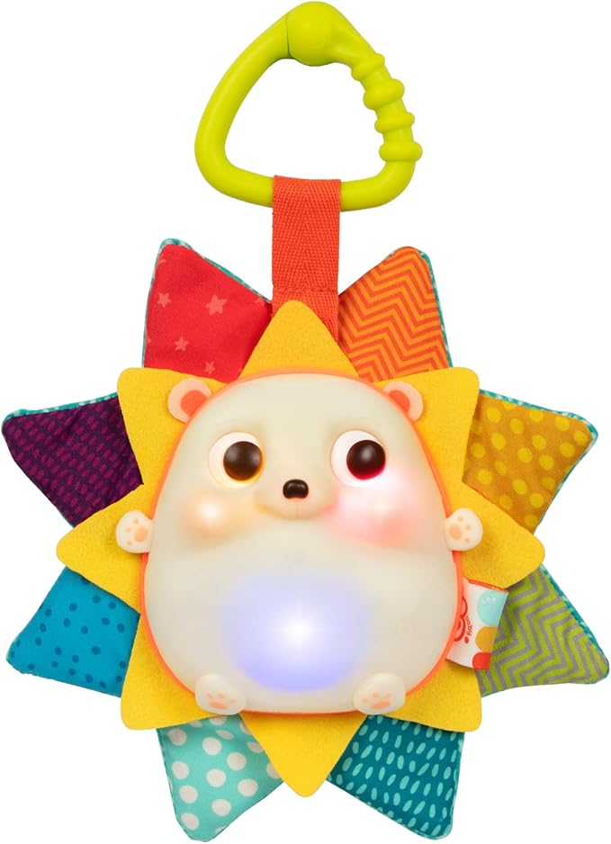 B. toys – Baby Musical Light – Up Hedgehog Toy with Lights & Sounds – Sensory Toy for Newborns, Babies – Music & Glowing Lights – RainGlow Buddy – 0+ Months