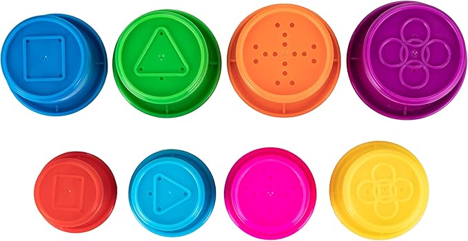 Driddle Colorful Stacking & Nesting Cups - 8 Cups Fun Color Learning Toy - Great Bath & Beach Toy for Baby Toddler & Kids - Preschool Game