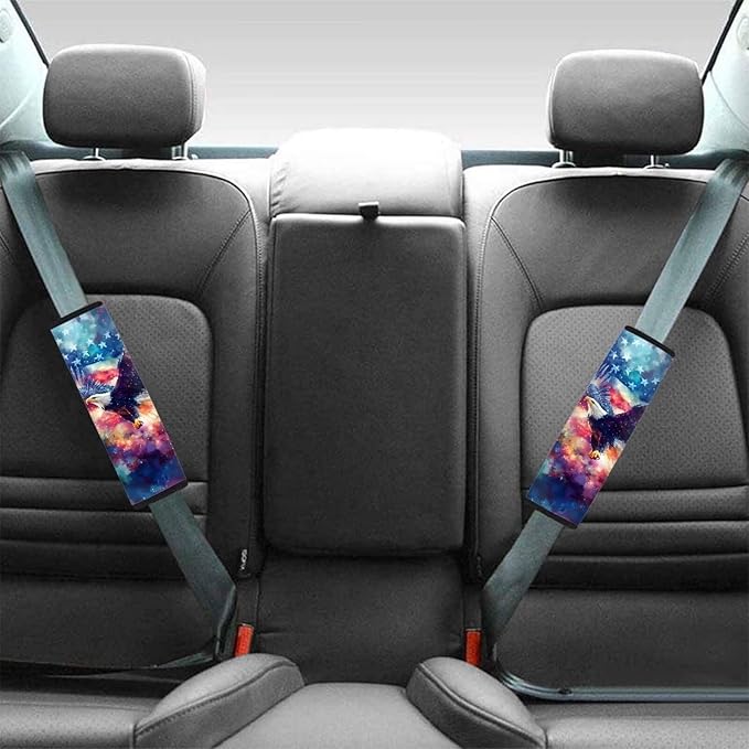 AFPANQZ USA Eagle Flag Car Seat Belt Pads Covers Harness Vehicle for Adults Kids 1 Pair/Set Safety Seatbelt Cushion Pad Cute Shoulder Straps Pads for Bags