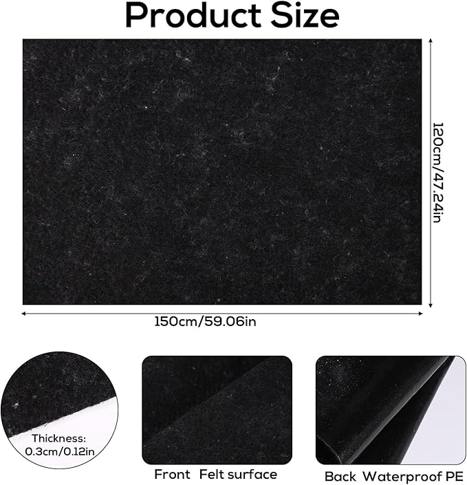 Outdoor Playhouse Mat, 47x59in Felt Play House Kids Baby Activity Pad Rug with Waterproof Non-Slip Backing Portable Storage Outside Game Area Shed Floor Mat Accessories for Garden Backyard Lawn Patio
