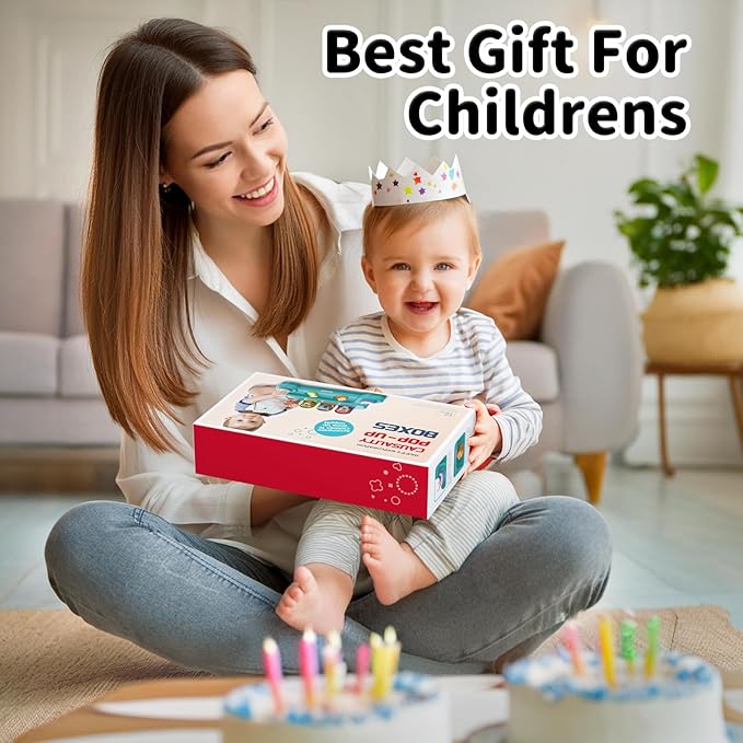usrela Cause and Effect Toys for 1 Year Old Boy Girl, Baby Musical Toys 12-18 Month, Interactive Pop up Animal Toy for 12-24 Month Old, STEM Birthday Gift for Toddler Toys Age 1-2
