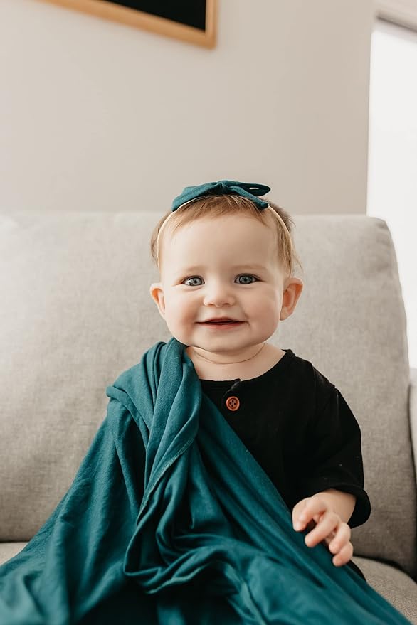 Copper Pearl Baby Bows: Stylish Headbands for Baby Girls, Premium Soft and Stretchy Baby Headbands, Perfect for Newborns, Trendy Designs - Jaspar