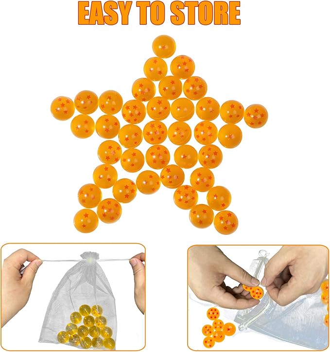 14PCS Anime Bouncy Balls, 7 Red Stars Bouncing Balls 27mm Bounce Ball Party Favors, Bag Filling Halloween Christmas