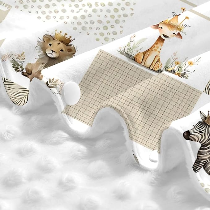Personalized Baby Car Seat Canopy for Babies with Name, Custom Car Seat Covers for Boys Girls, Crown Animals Nursing Breastfeeding Stroller Cover Infant Carseat Canopies for Newborn