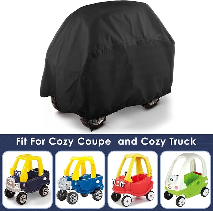 ERKOON Kids Ride On Car Cover Waterproof, Waterproof Cover for Cozy Coupe Cozy Truck Ride-On Car, for Outdoor Sunproof, Dust, Snow(Only Use for Cozy Coupe & Cozy Truck)-1 Pack (1)