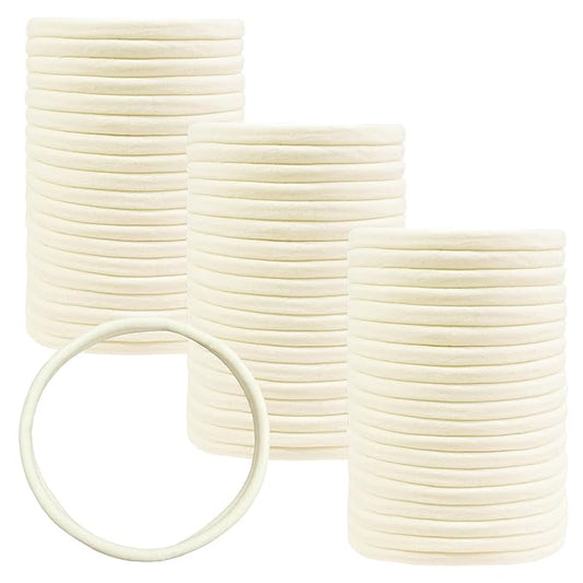 Qearl 60 Pack Soft Stretchy DIY Nylon Headbands Hair Bands Bows DIY Accessory for Newborn Baby Girls