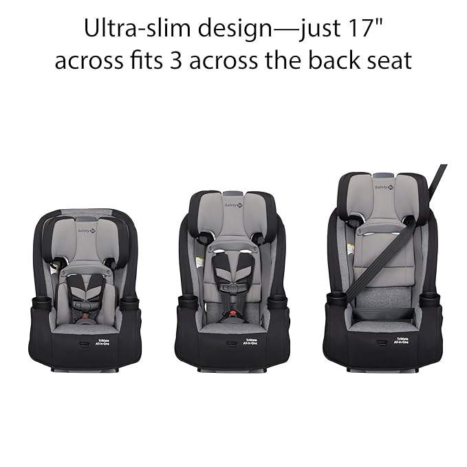 Safety 1st Convertible Car Seat, Convert from Rear to Forward Facing and Belt-Positioning Booster, High Street, From Birth to Age 10, TriMate
