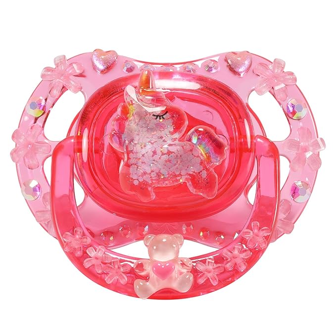 CutiePlusU Adult Sized Pacifier Dummy DIY Handmade- Pink