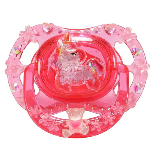 CutiePlusU Adult Sized Pacifier Dummy DIY Handmade- Pink